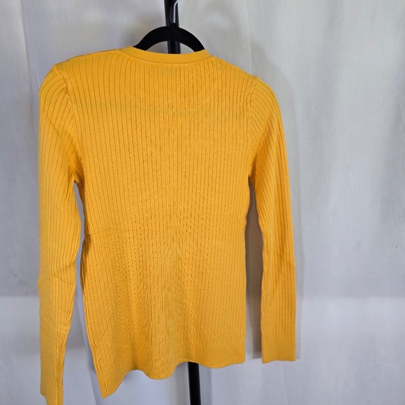 Yellow Soft Knit Jersey Sweater Blouse - Picture 2 of 2